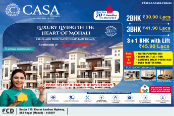 Book 1, 2 and 3 BHK vastu compliant homes at Future City Casa Homes Mohali